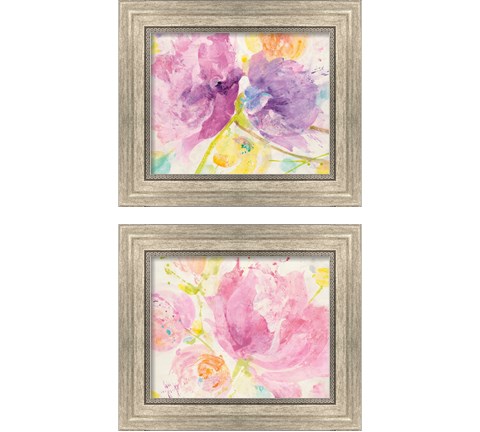 Spring Abstracts Florals 2 Piece Framed Art Print Set by Albena Hristova