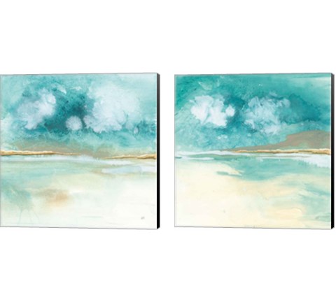 Cumulus Emerald 2 Piece Canvas Print Set by Chris Paschke