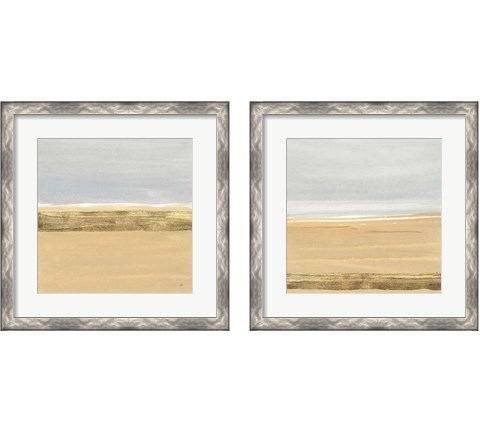 Gold Strips 2 Piece Framed Art Print Set by Chris Paschke