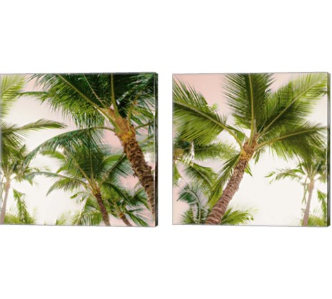 Bright Oahu Palms 2 Piece Canvas Print Set by Bill Carson Photography
