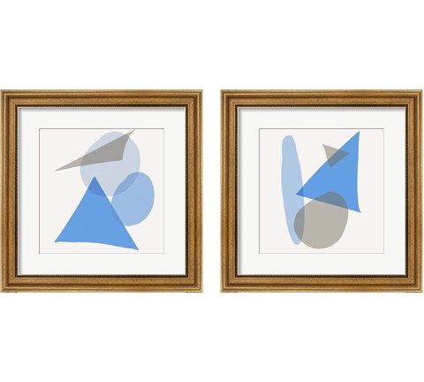 Mindful Blue 2 Piece Framed Art Print Set by Susan Bryant