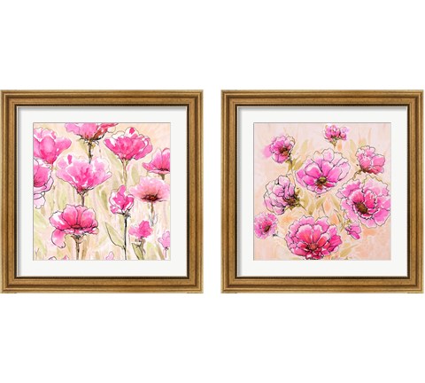 Pink Love 2 Piece Framed Art Print Set by Diannart