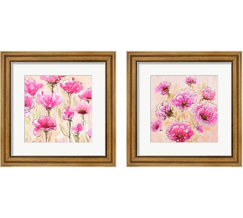 Pink Love 2 Piece Framed Art Print Set by Diannart