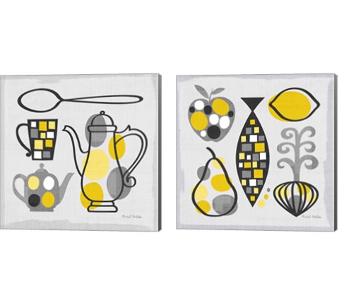 Modern Kitchen  2 Piece Canvas Print Set by Michael Mullan