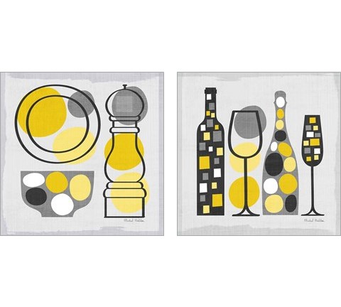 Modern Kitchen  2 Piece Art Print Set by Michael Mullan