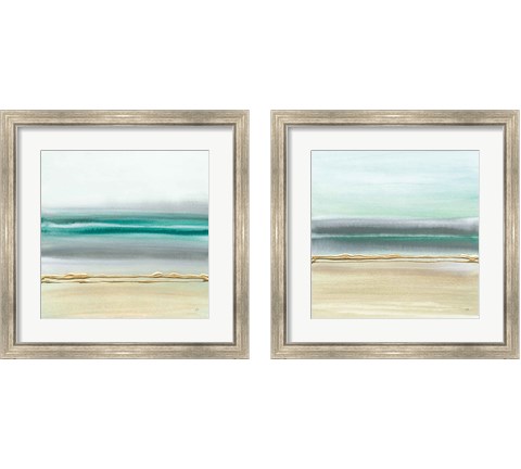 Linear Emerald 2 Piece Framed Art Print Set by Chris Paschke