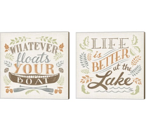 Lake Life 2 Piece Canvas Print Set by Wellington Studio