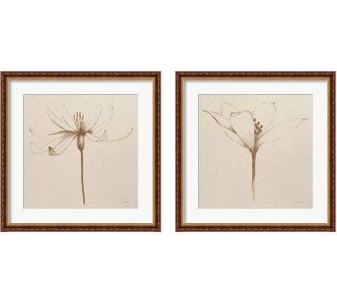 Modern Vintage Floral  2 Piece Framed Art Print Set by Avery Tillmon