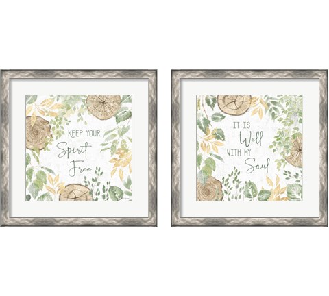 Natures Leaves Sage 2 Piece Framed Art Print Set by Beth Grove