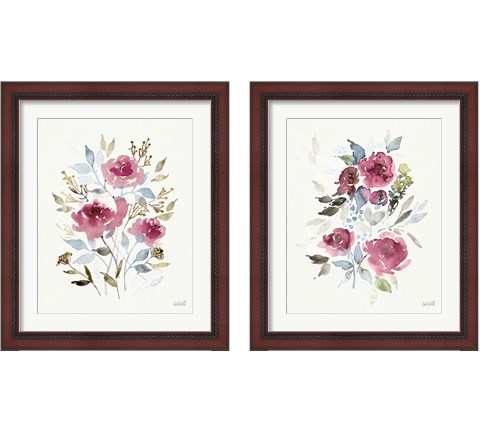 Soft Bouquet 2 Piece Framed Art Print Set by Anne Tavoletti