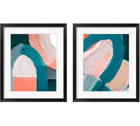 Dark Pastel Roundabout 2 Piece Framed Art Print Set by Ann Marie Coolick