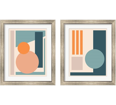 Papercut Abstract  2 Piece Framed Art Print Set by Elizabeth Medley