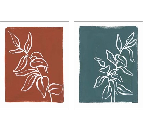 Porch Plant 2 Piece Art Print Set by Laura Marshall