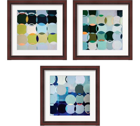 Circles 3 Piece Framed Art Print Set by Naomi Taitz Duffy