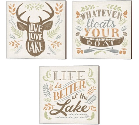 Lake Life 3 Piece Canvas Print Set by Wellington Studio