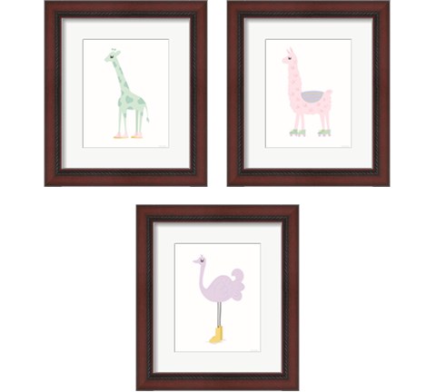 Whimisical Animal 3 Piece Framed Art Print Set by Lady Louise Designs