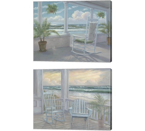 Coastal Porch 2 Piece Canvas Print Set by Georgia Janisse