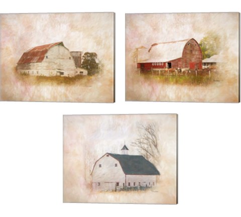 Barn 3 Piece Canvas Print Set by Ramona Murdock