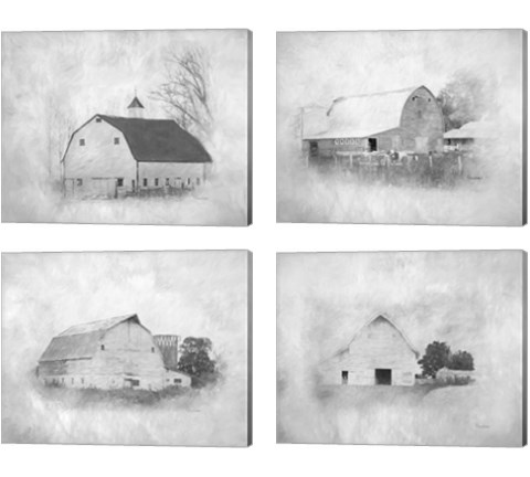 Barn 4 Piece Canvas Print Set by Ramona Murdock