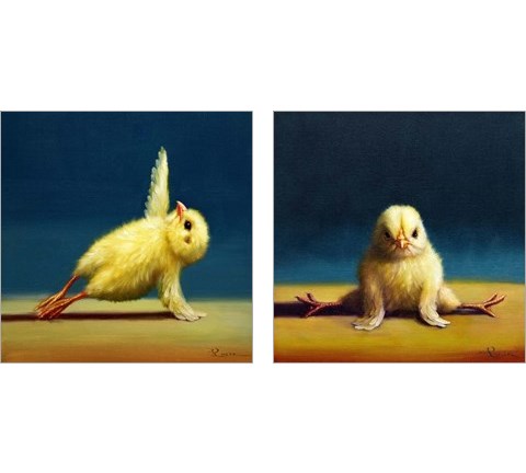 Yoga Chick 2 Piece Art Print Set by Lucia Heffernan