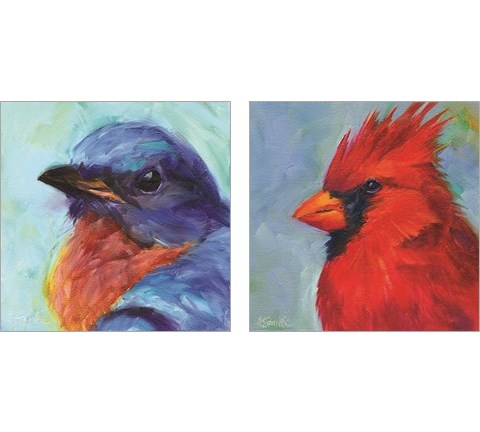 Field Birds 2 Piece Art Print Set by Kim Smith