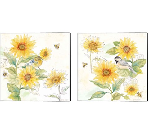 Be My Sunshine 2 Piece Canvas Print Set by Cynthia Coulter