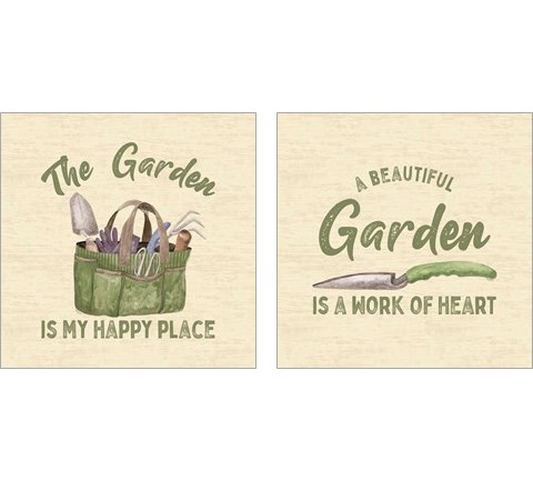 In My Garden 2 Piece Art Print Set by Tara Reed