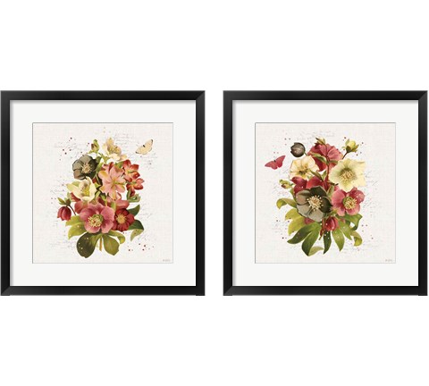 Vintage Petals 2 Piece Framed Art Print Set by Katie Pertiet