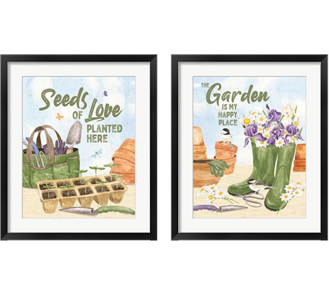 In My Garden 2 Piece Framed Art Print Set by Tara Reed