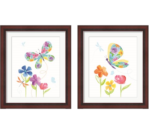 Dreams Take Flight on White 2 Piece Framed Art Print Set by Tara Reed