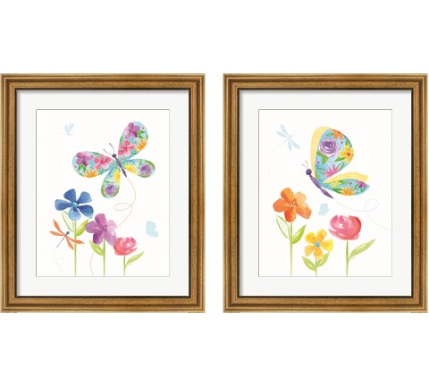 Dreams Take Flight on White 2 Piece Framed Art Print Set by Tara Reed