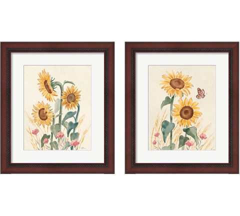 Sunflower Season  2 Piece Framed Art Print Set by Janelle Penner