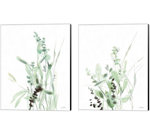 Grasses  2 Piece Canvas Print Set by Katrina Pete