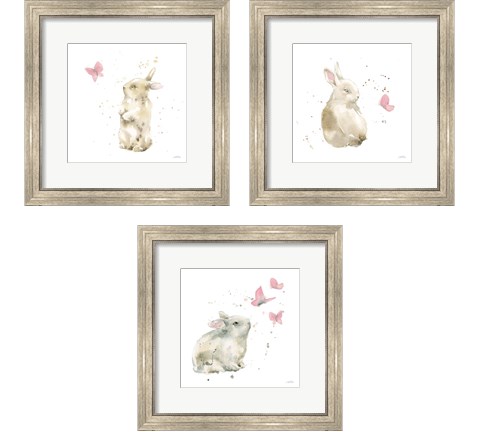 Dreaming Bunny 3 Piece Framed Art Print Set by Katrina Pete