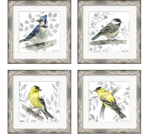 Backyard Birds 4 Piece Framed Art Print Set by Kelsey Wilson