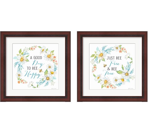 Daisy Days 2 Piece Framed Art Print Set by Cynthia Coulter