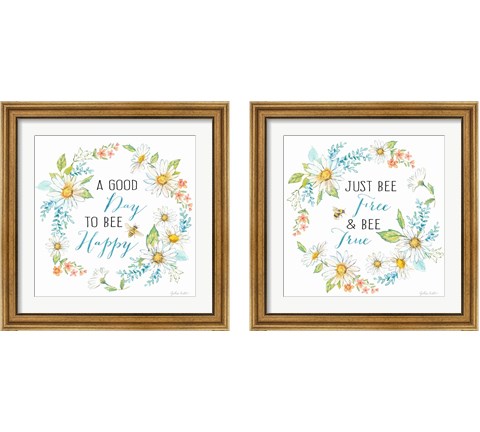 Daisy Days 2 Piece Framed Art Print Set by Cynthia Coulter