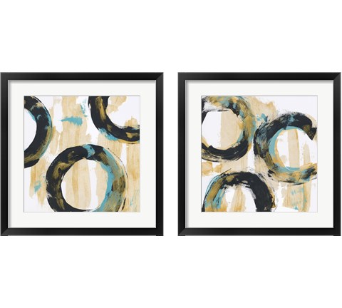 Float In Blue  2 Piece Framed Art Print Set by Bronwyn Baker