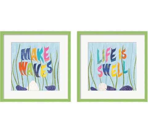 Coastal Vibes 2 Piece Framed Art Print Set by Veronique Charron