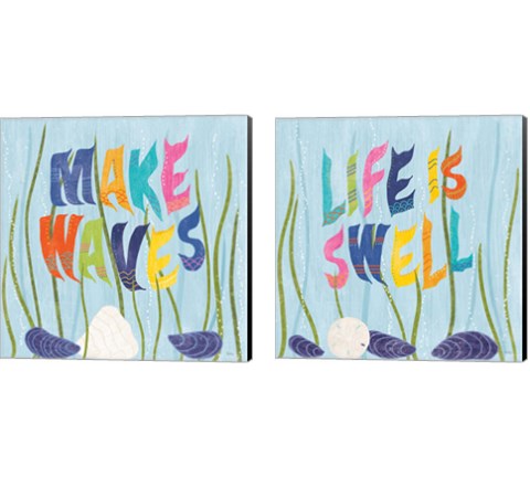 Coastal Vibes 2 Piece Canvas Print Set by Veronique Charron