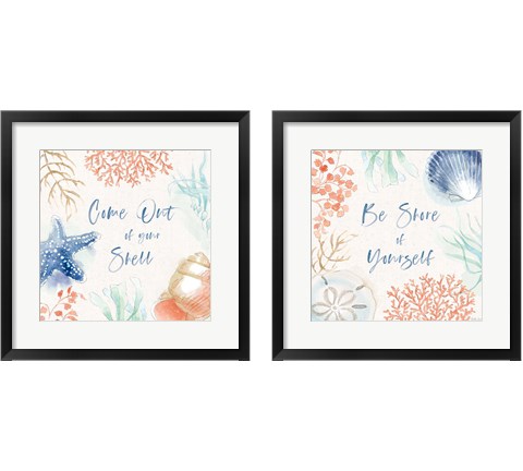 Seaside  2 Piece Framed Art Print Set by Beth Grove