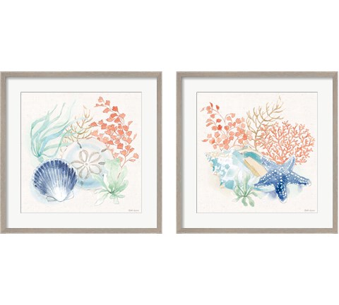 Seaside  2 Piece Framed Art Print Set by Beth Grove