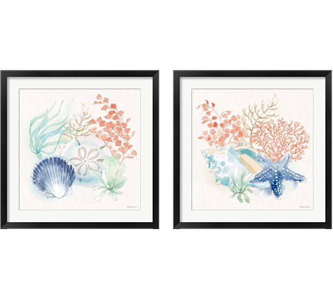 Seaside  2 Piece Framed Art Print Set by Beth Grove