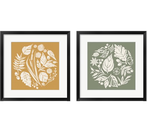 Autumn Tones 2 Piece Framed Art Print Set by Anne Tavoletti