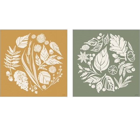 Autumn Tones 2 Piece Art Print Set by Anne Tavoletti