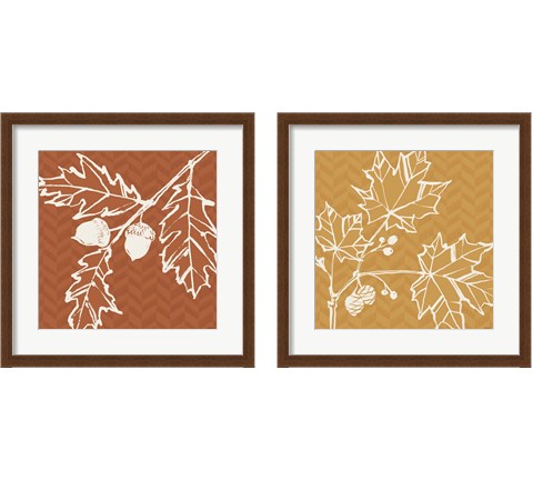 Autumn Tones 2 Piece Framed Art Print Set by Anne Tavoletti