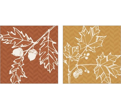 Autumn Tones 2 Piece Art Print Set by Anne Tavoletti