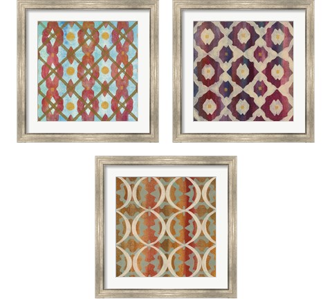 Boho Lattice 3 Piece Framed Art Print Set by Silvia Vassileva