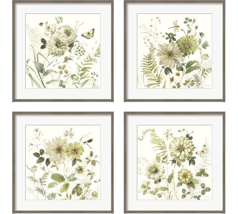 Green Fields 4 Piece Framed Art Print Set by Lisa Audit