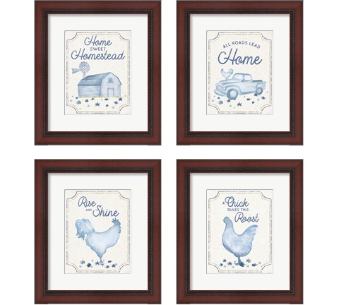 Country Cottage Field 4 Piece Framed Art Print Set by Tara Reed